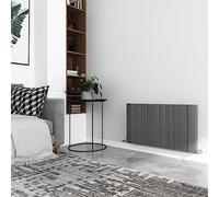 Cariad Anthracite Double Aluminium Designer Radiator Horizontal High Heat Output Central Heating - 1030mm (w) x 500mm (h) Double - 5110 BTUs
