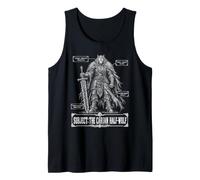 Carian Half-Wolf Anatomy Chart Dark Fantasy Shadow Knight Tank Top