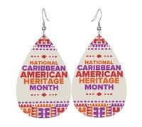 Caribbean American Heritage Month Dangle Earrings Creative Earrings Lightweight Earring For Beach Women Accessories