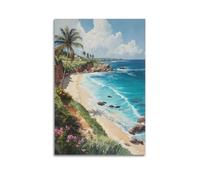 Caribbean,Americas Natural Scenery Poster Canvas Wall Art Picture Prints Hanging Photo Idea Decor 08x12inch(20x30cm)