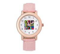 Caribbean and West Indies National Flag Wrist Watches for Women Men Quartz Stainless Steel Watch Easy to Read