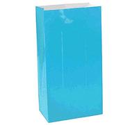 Caribbean Blue Paper Bags- 12 Pack