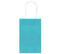 Caribbean Blue Paper Gift Bags - 10 Pack
