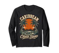 Caribbean Cruise Squad Group Vacation Ship Long Sleeve T-Shirt