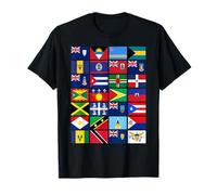 Caribbean Flags Unity Pride Souvenir Geography Gift T-Shirt