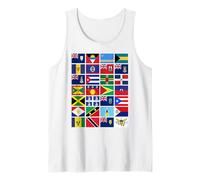 Caribbean Flags Unity Pride Souvenir Geography Gift Tank Top