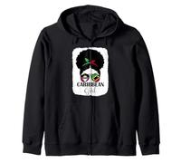 Caribbean Girl Roots Antigua and St Kitts Mix Heritage Zip Hoodie