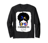Caribbean Girl Roots Barbados and Puerto Rico Mix Heritage Long Sleeve T-Shirt