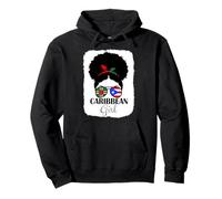 Caribbean Girl Roots Dominica and Puerto Rico Mix Heritage Pullover Hoodie