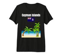 Caribbean Island Vacation Souvenir Cayman Islands Flag Premium T-Shirt