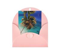Caribbean Islands Greeting card, blank inner page, includes envelope, 10 cm x 15 cm, for anniversary and party invitations.
