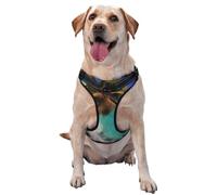 Caribbean Islands Large Printed pet Traction Vest - Ideal for Dog Walking, Hiking, Daily Travel