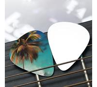 Caribbean Islands Patterned guitar pick set - (thin/medium/thick), widely compatible with all kinds of stringed instruments,