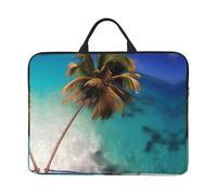 Caribbean Islands Print 14in Laptop Case Sleeve Bag â€“ Padded for Protection, Portable Handle & Smooth Zipper