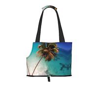 Caribbean Islands Printed Pet Shoulder Bag, Specially Designed for Small Dogs and Cats, Multifunctional Shoulder and Handbag