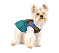 Caribbean Islands Small Dog Cotton Vest Medium - Breathable, Comfortable Pet Shirt for Cats and Dogs