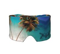 Caribbean Islands Unisex Side Sleeping Headband, Sleeping Eye Mask and Ear Muffs, (26.8 * 4.3 inches), Indoor and Outdoor Travel Yoga Adjustable Comfort Eye and Ear Muffs,