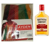 Caribbean Men Original Mesh & Alcohol Gift Box | Hamper | Christmas Gifts | Birthday Gift | Original Mesh Marina| Gifts for Him | Caribbean Gifts (Southern Comfort Whisky 20cl, Large)