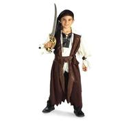 Caribbean Pirate Costume for Boys | Small (Ages 3-4 yrs Height 116cm)