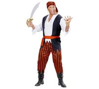 Caribbean Pirate Costume Large for Buccaneer Fancy Dress