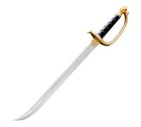 Caribbean Pirate Sword Prop With Sheath - Stainless Steel Cutlass for Cosplay, LARP, Costume Parties - Adult Fake Sword