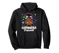 Caribbean Princess Girl Bahamas and Cuba Flag Heritage Pullover Hoodie