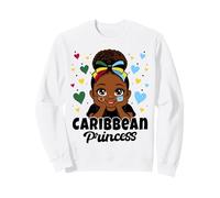 Caribbean Princess Girl Dominica and St Lucia Flag Heritage Sweatshirt