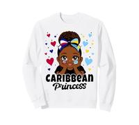 Caribbean Princess Girl Haiti and St Lucia Flag Heritage Sweatshirt
