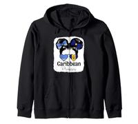 Caribbean Princess Roots Aruba and Barbados Mix Heritage Zip Hoodie