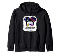 Caribbean Princess Roots Barbados and Haiti Mix Heritage Zip Hoodie