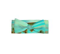 Caribbean Scenery Baby bow headband, all-over print design, made of soft and skin-friendly material.