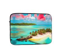 Caribbean Scenery Laptop Sleeve, 15 inch Laptop Bag, Suitable for Business Casual or School Laptop Carrying Bag