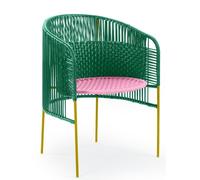 Caribe Dining Chair Outdoor ames Emerald green / bubblegum pink / curry yellow - 4260229543702