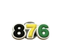 Caribe Heart 876 - Jamaica Area Code Shoe Charm
