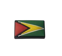 Caribe Heart Guyana Flag Shoe Clip Charm