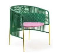 Caribe Lounge Chair Armchair Outdoor ames Emerald green / bubblegum pink / curry yellow - 4260229543641