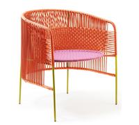 Caribe Lounge Chair Armchair Outdoor ames Orange / Bubblegum Pink / Curry Yellow - 4260229543634