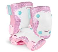 Cariboo Inline Skates Children's Protectors Knee Pads Elbow Pads Wrist Guards Set of 3 Size M Pink Ballerina
