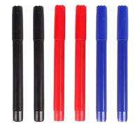 Caribou Living Bingo Felt Tip Marker Set - Bright Bold Red, Blue, Black Colours, Quick Dry for Professional Bingo Games Dabber Circle Pens - 6 Pack