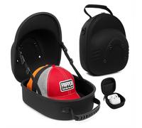 Caribu Travels Hat Organizer for Baseball Caps - Storage Holder Cap Bag - Hard EVA Case for Men, Women, Golf, Truck, Ballcap, and Airpods - Crushproof, Dustproof. Travel Hat Caddy with Handle & Strap