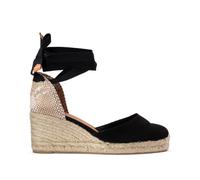 Carina Canvas Wedge Espadrilles Black