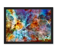 Carina Nebula Hubble Star Birth Space Cosmos Artwork Framed Wall Art Print A4 Artery8 Black One Size