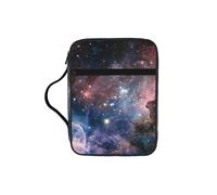 Carina Nebula Space Print Bible Cover Lightweight Tablet Sleeve Durable Makeup Bag Pencil Case for Church School Travel