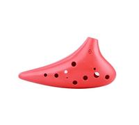 Carina School Beginner's Introduction 12-hole Plastic Ocarina Instrument With SC Alto C (Color : Red)