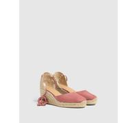 Carina Suede Wedge Espadrilles Rosy Brown