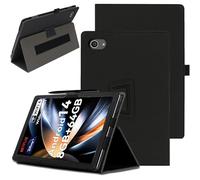 carinacoco Case for HotLight C10/HotLight Tablet C10 10 inch, Full Coverage Leather Folio Folding Stand Anti-Drop Tablet Protective Cover, with Pencil Holder and Wrist Strap Tablet Cover, Black