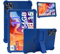 carinacoco Case for TABWEE W90/T90 11 inch, Flexible Soft Silicone Reinforced Corners Shockproof Bumper Anti-Drop Protective Cover with Adjustable PC Kickstand, Blue