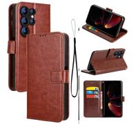 carinacoco Leather Case for OUKITEL C61/C61 Pro, Premium Flip Folio Wallet + Inner Slim TPU Case, with [Card Slots] and [Stand Function], RFID Blocking, Magnetic Closure Shockproof Cover, Brown