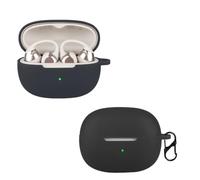 carinacoco Silicone Case for SHOKZ OpenDots ONE with Carabiner, Soft and Flexible, Ultra-Thin Shockproof Cover Slim-Fit Anti-Fall Earphone Case for SHOKZ OpenDots ONE, Black