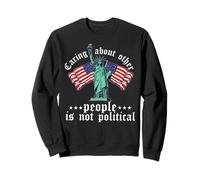 caring about other people is not political American Flag USA Sweatshirt